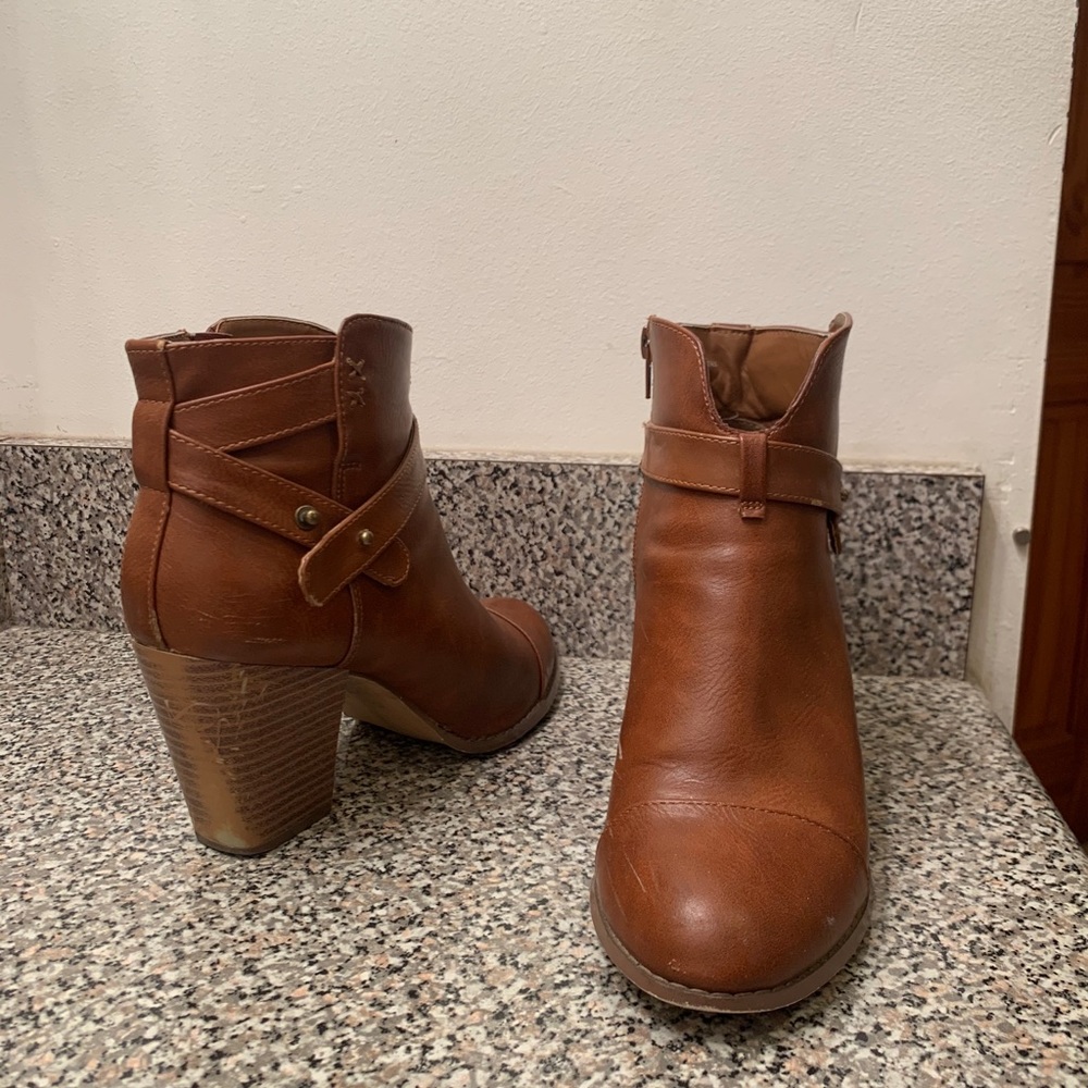 BROWN BOOTIES- Size 8 CHARLOTTE RUSSE